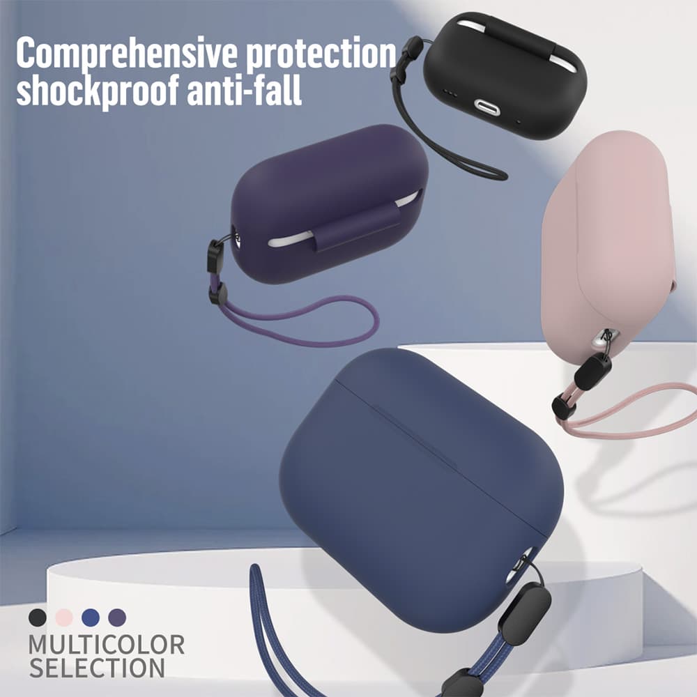 Blueo Liquid Silicone ochranné pouzdro pro AirPods Pro 2 fialové - náhled 5