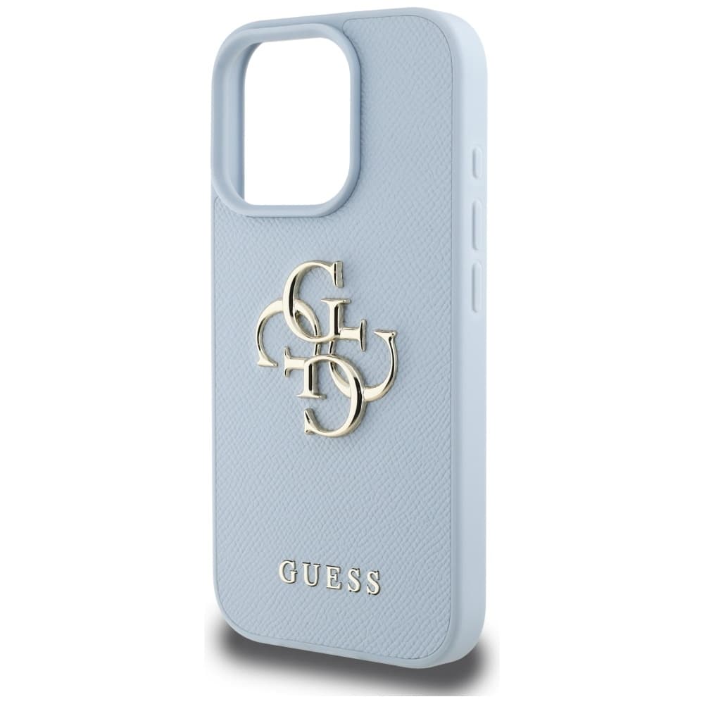 Guess Hardcase Grained Big 4G Logo Small Classic Logo iPhone 16 Pro Max modrá - náhled 5
