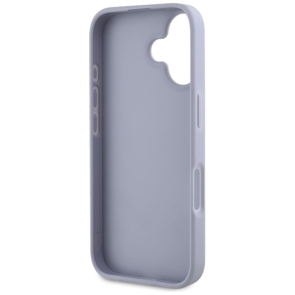 Guess Leather Hot Stamp 4G Pattern Triangle Metal Logo iPhone 16 světle fialová - náhled 5