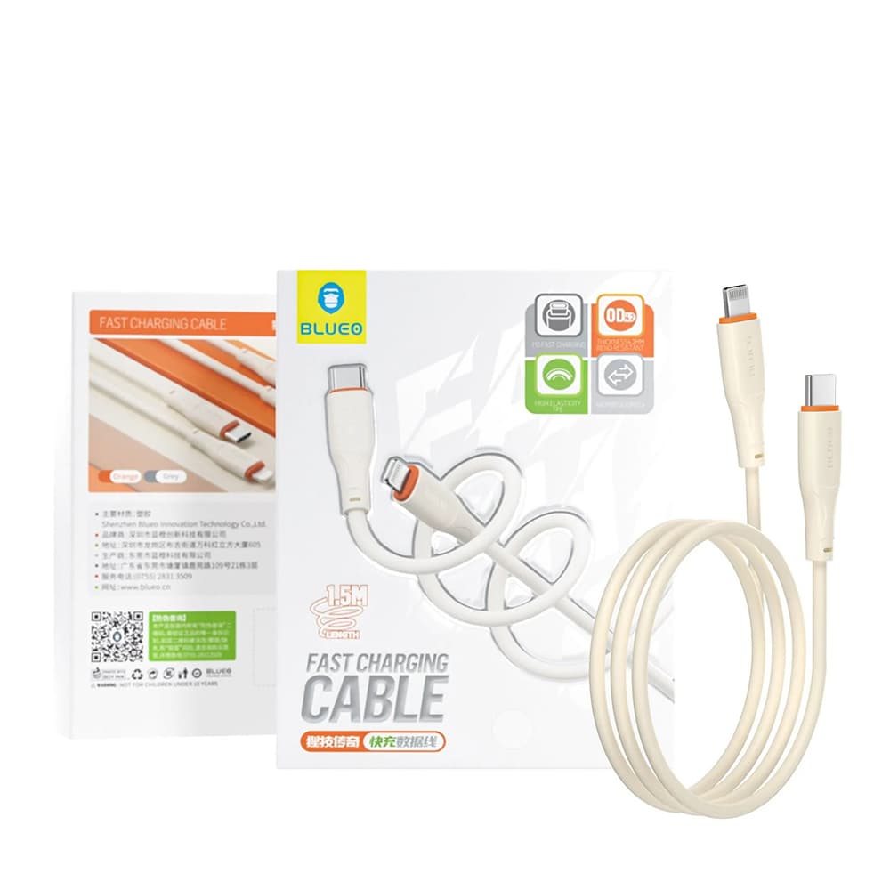 Blueo Ape Lengend kabel Type-C na Lightning rychlé nabíjení 1.5m oranžový - náhled 5