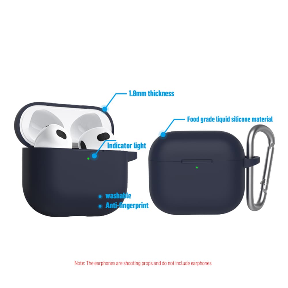 Blueo Liquid Silicone ochranné pouzdro pro AirPods 3 pískově růžová - náhled 5