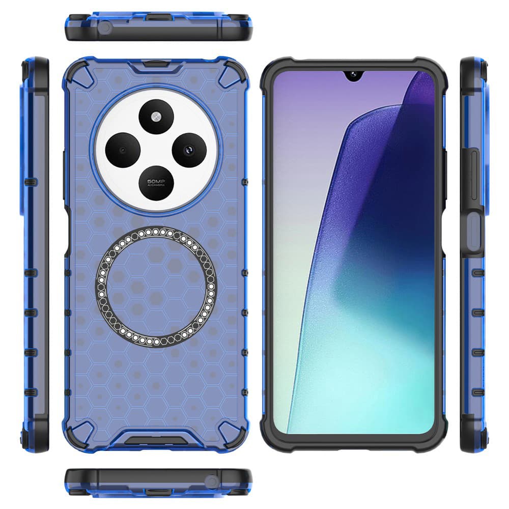 Techsuit HoneyComb Shield MagSafe pro Xiaomi Redmi 14C Poco C75 modrá - náhled 5