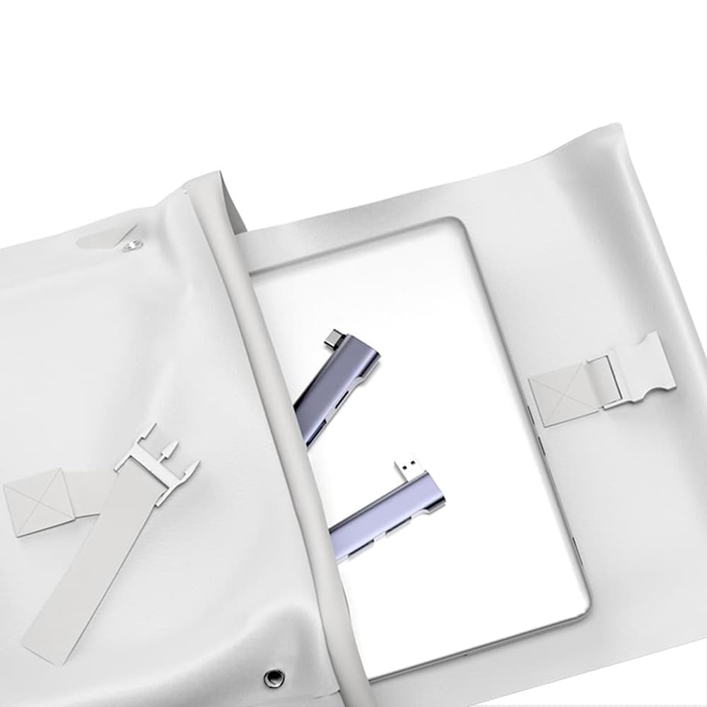 Techsuit Docking Station ZenithDock 4 v 1 (H13) USB-C na 3x USB 2.0 1x USB 3.0 šedá - náhled 5