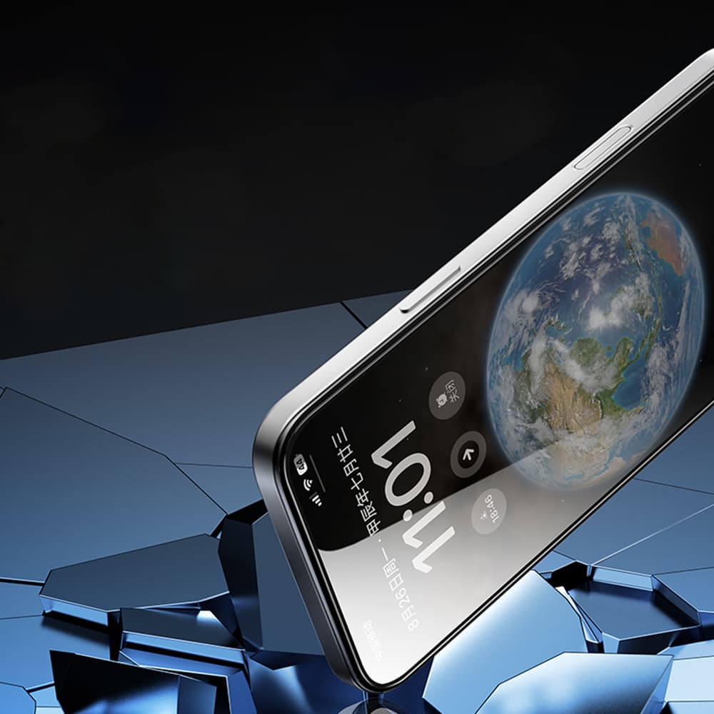 Blueo 2.5D Silk Full Cover HD sklo (5 ks) iPhone 15 Pro Max černá - náhled 5