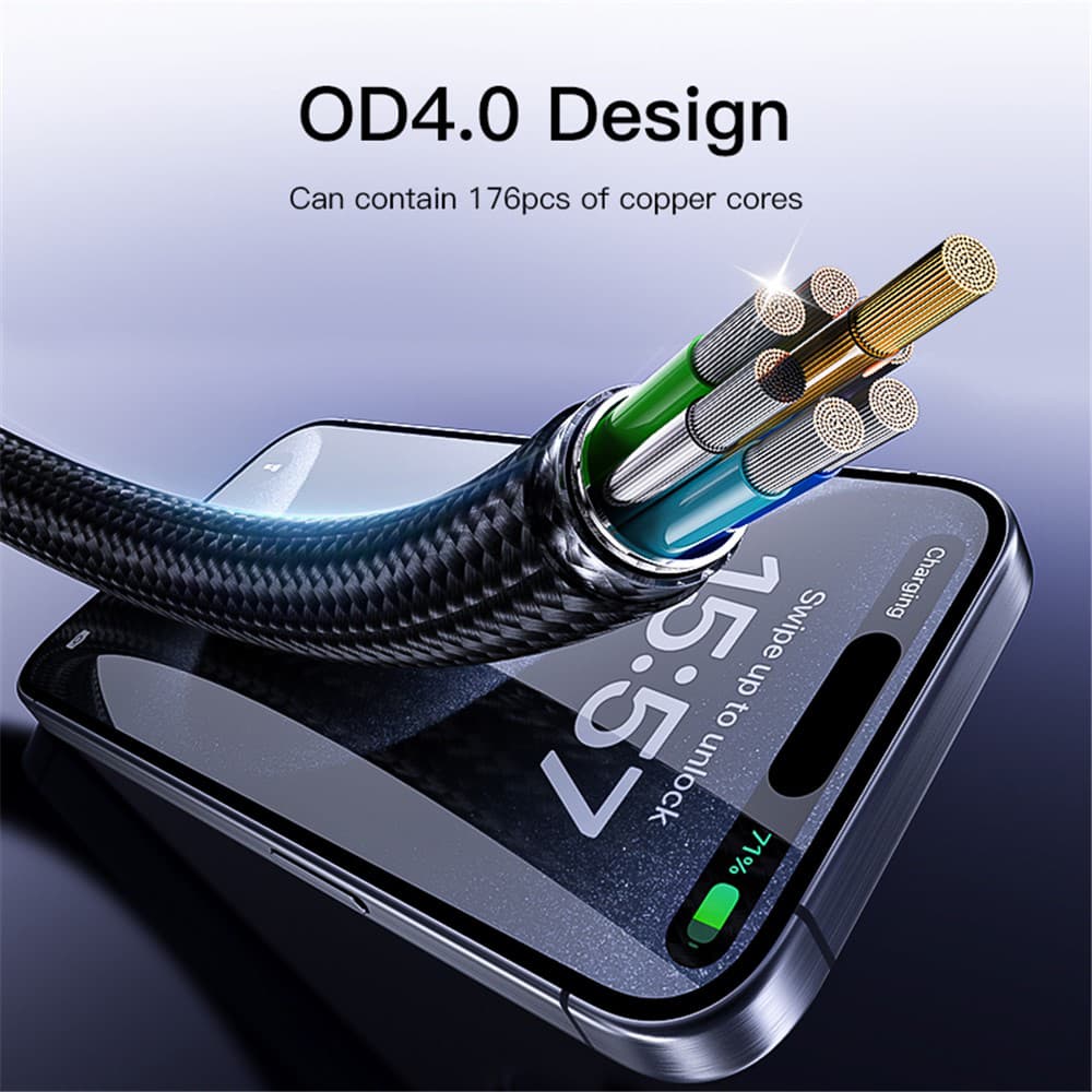 Yesido Data Cable CA181 Type-C na Type-C Rychlé nabíjení 1.2m Černá - náhled 5