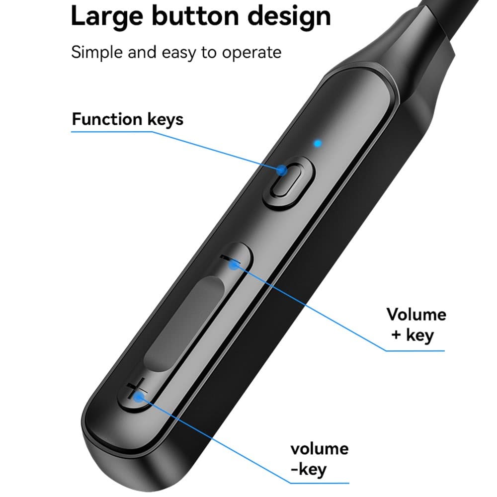 Yesido bezdrátová sluchátka YSP21 magnetická nákrčník Bluetooth černá - náhled 5