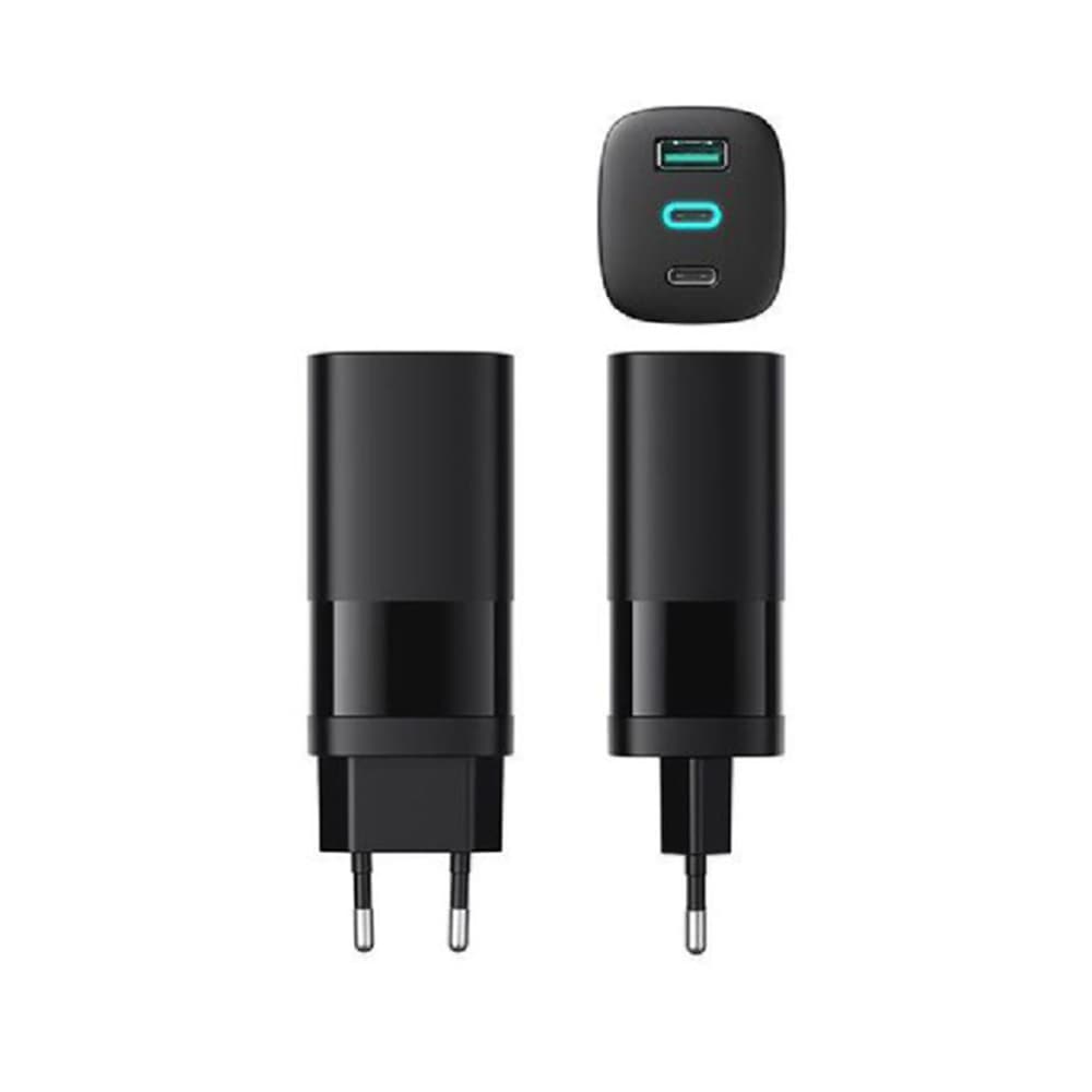 Havit Wall Charger UC10 2x Type-C USB PD65W Rychlé Nabíjení Černý - náhled 5