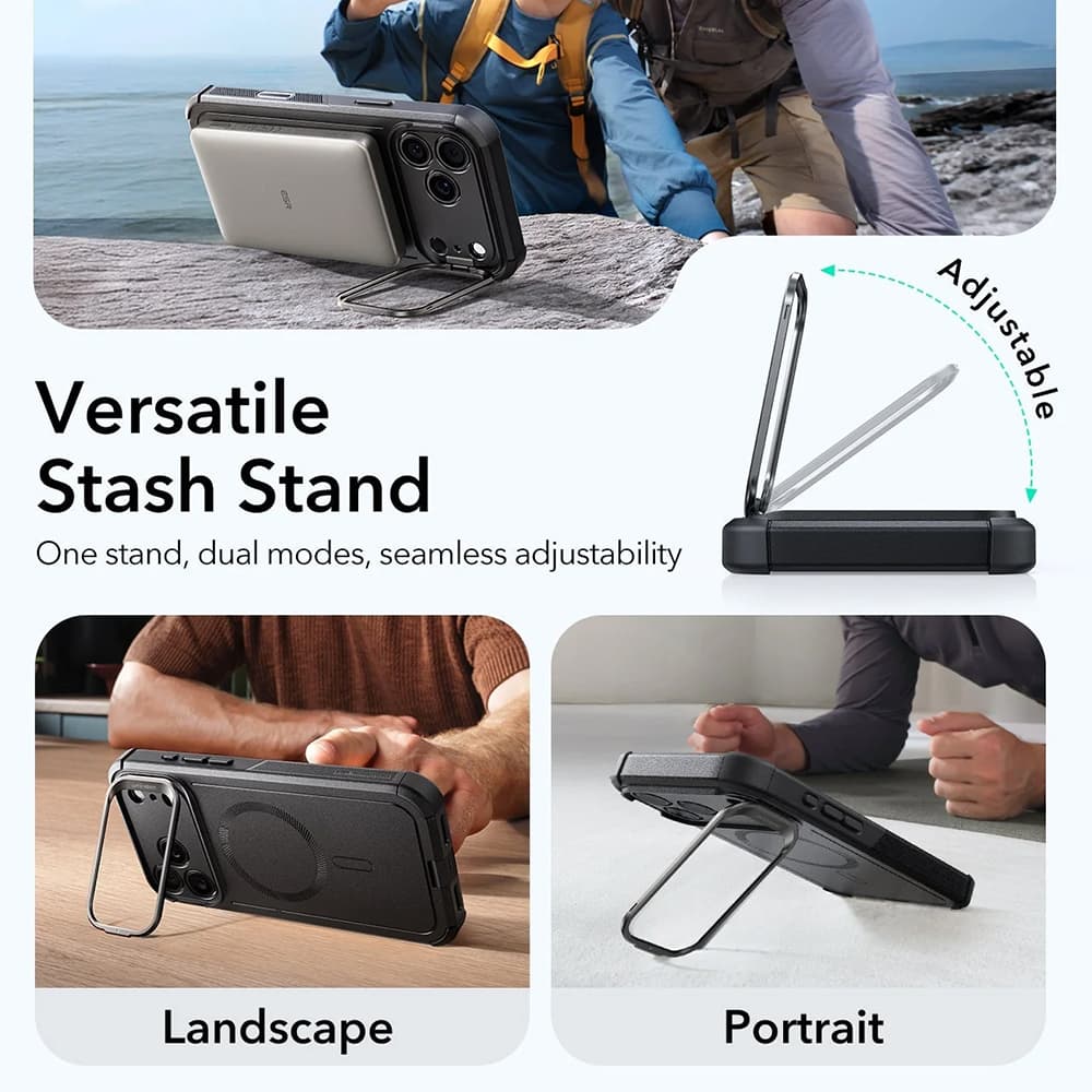 ESR Cyber Armor Kickstand pro iPhone 17 Pro černý - náhled 5