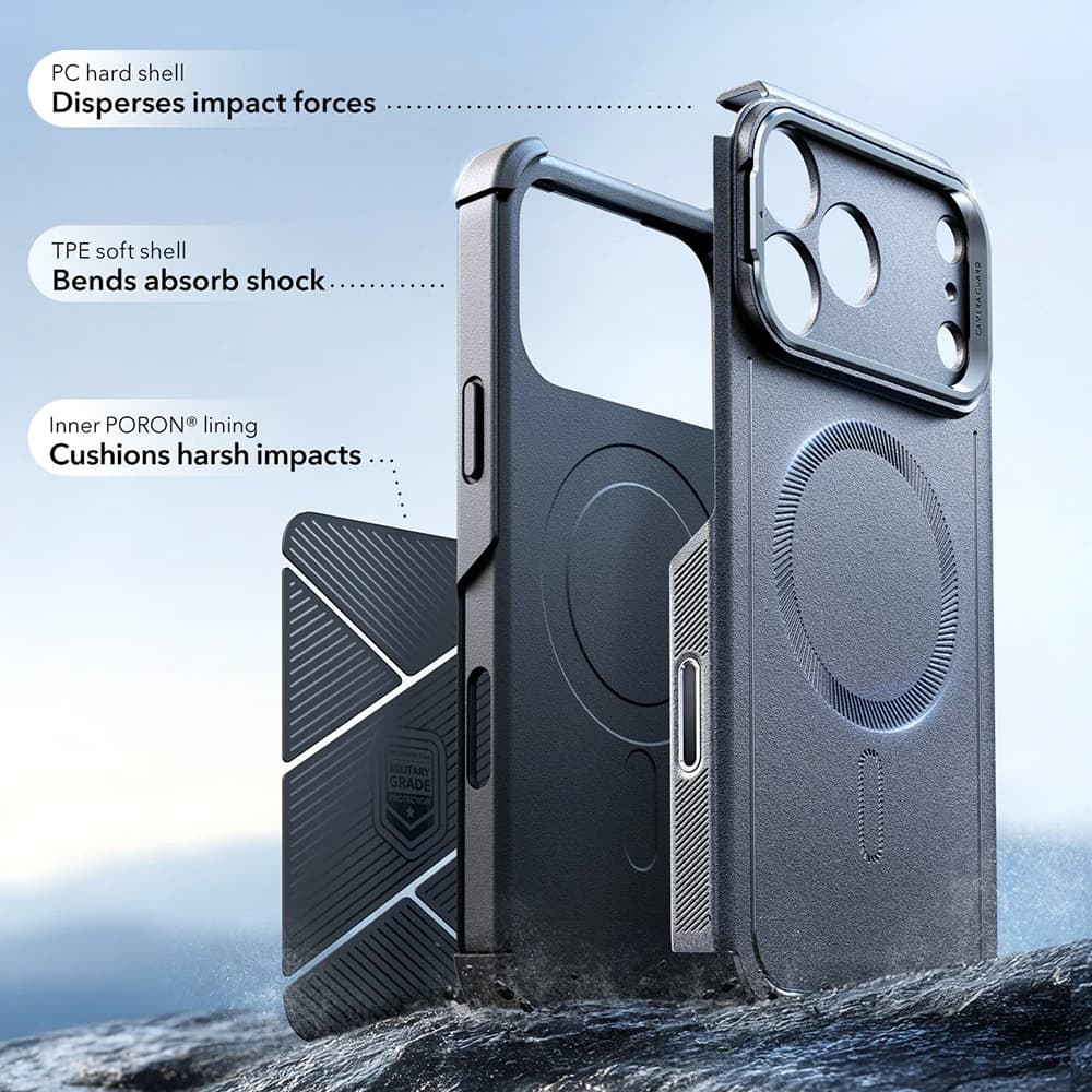 ESR Cyber Armor Kickstand pro iPhone 17 Pro šedý - náhled 5