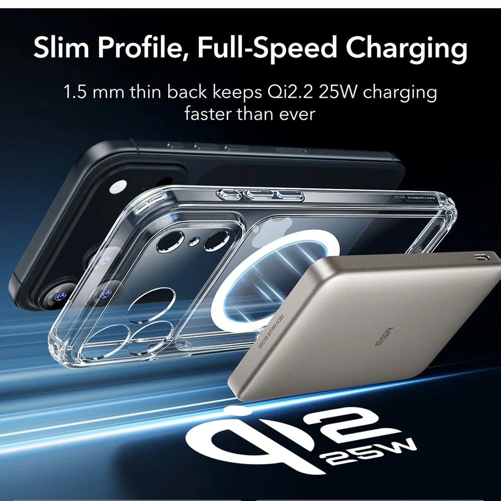 ESR Classic Hybrid HaloLock pro iPhone 17 Pro Max průhledný - náhled 5