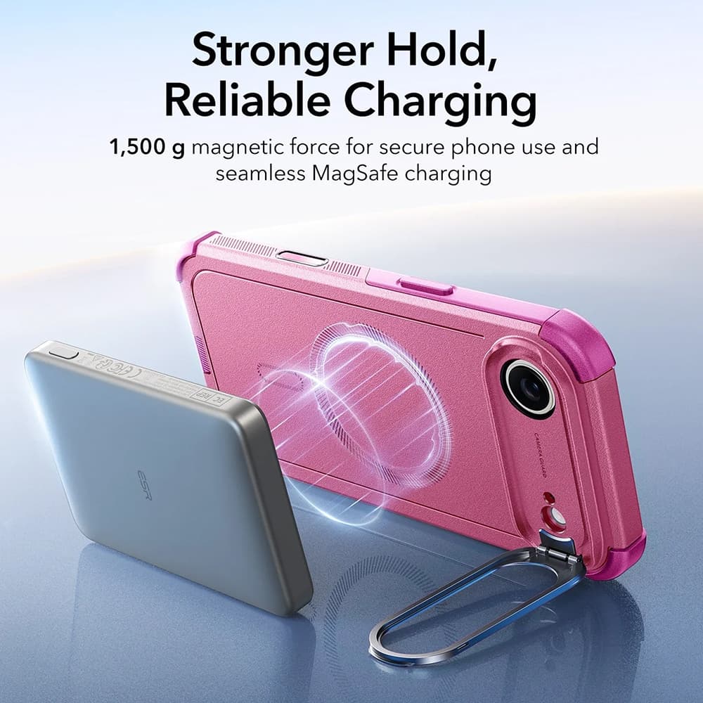 ESR Cyber Armor Kickstand pro iPhone 17 Air růžová - náhled 5