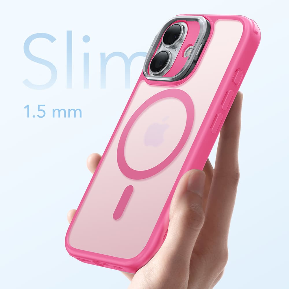 ESR Classic Hybrid HaloLock Kickstand pro iPhone 17 v matné růžové - náhled 5