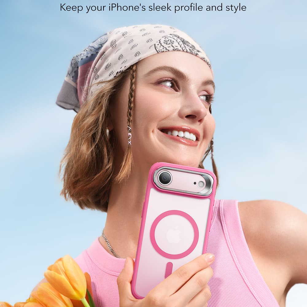 ESR Classic Hybrid HaloLock Kickstand pro iPhone 17 Air Růžová Mlha - náhled 5