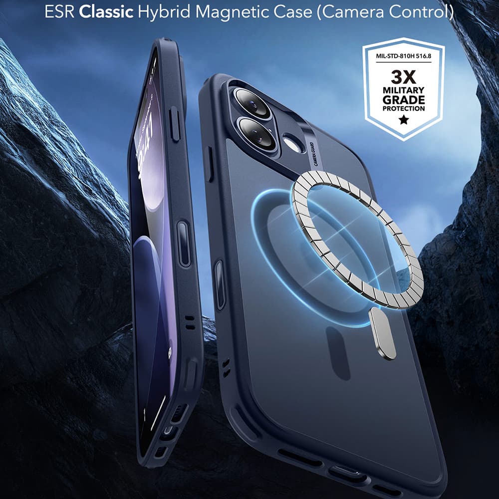 ESR Classic Hybrid HaloLock pro iPhone 17 v matné modré - náhled 5