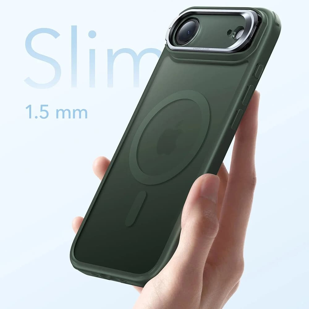 ESR Classic Hybrid HaloLock Kickstand pro iPhone 17 Air Zelená Mlha - náhled 5