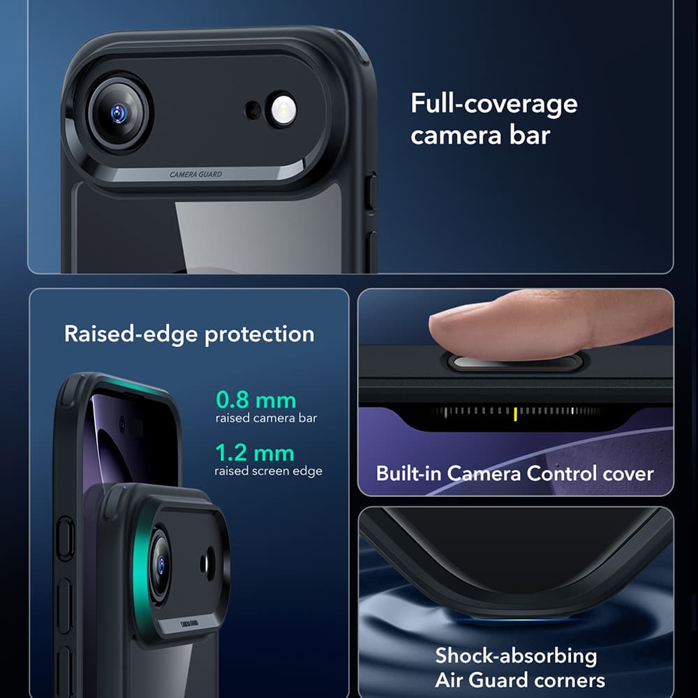 ESR Classic Hybrid HaloLock pro iPhone 17 Air čirý černý - náhled 5
