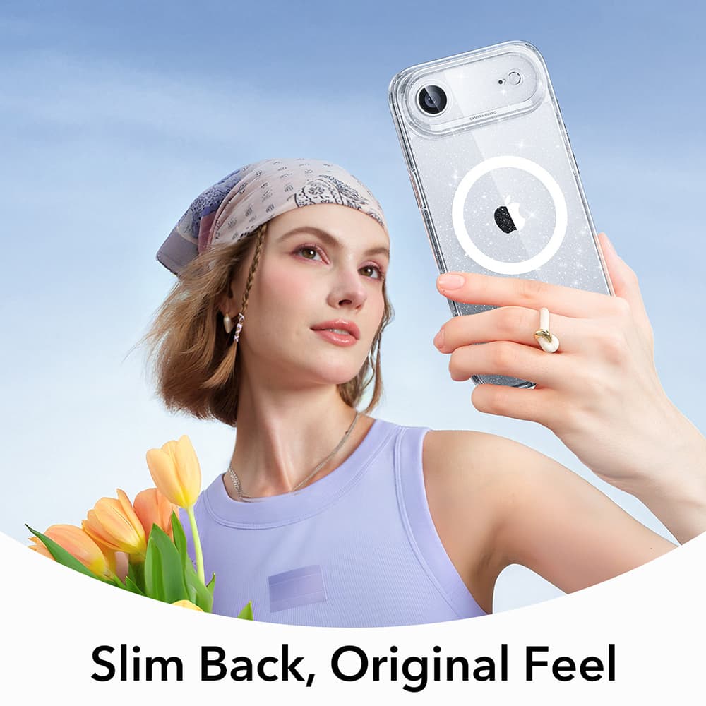 ESR Classic Hybrid HaloLock pro iPhone 17 Air čirý třpytivý - náhled 5