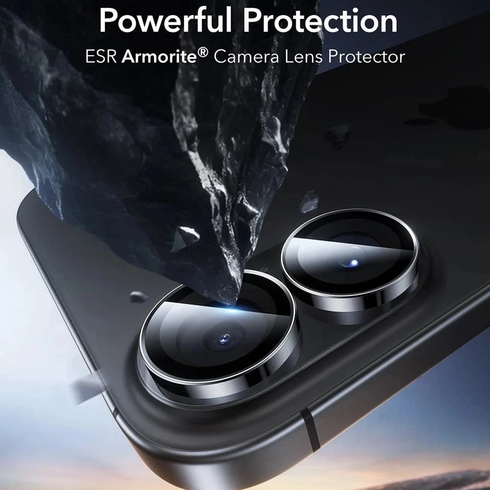 ESR Armorite chrániče čočky fotoaparátu (2 ks) iPhone 16/16 Plus/17 černá - náhled 5