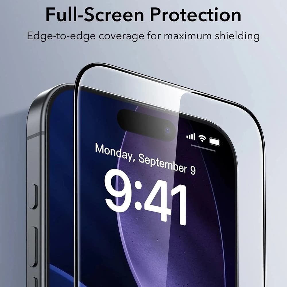 ESR Tempered Glass UltraFit (3 kusy) iPhone 17 Air černá - náhled 5