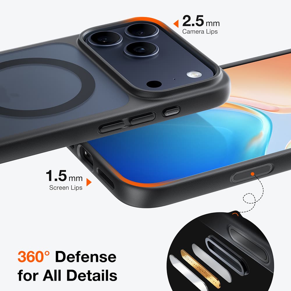 Torras Guardian Magnetic Series pro iPhone 17 Pro Max černý - náhled 5