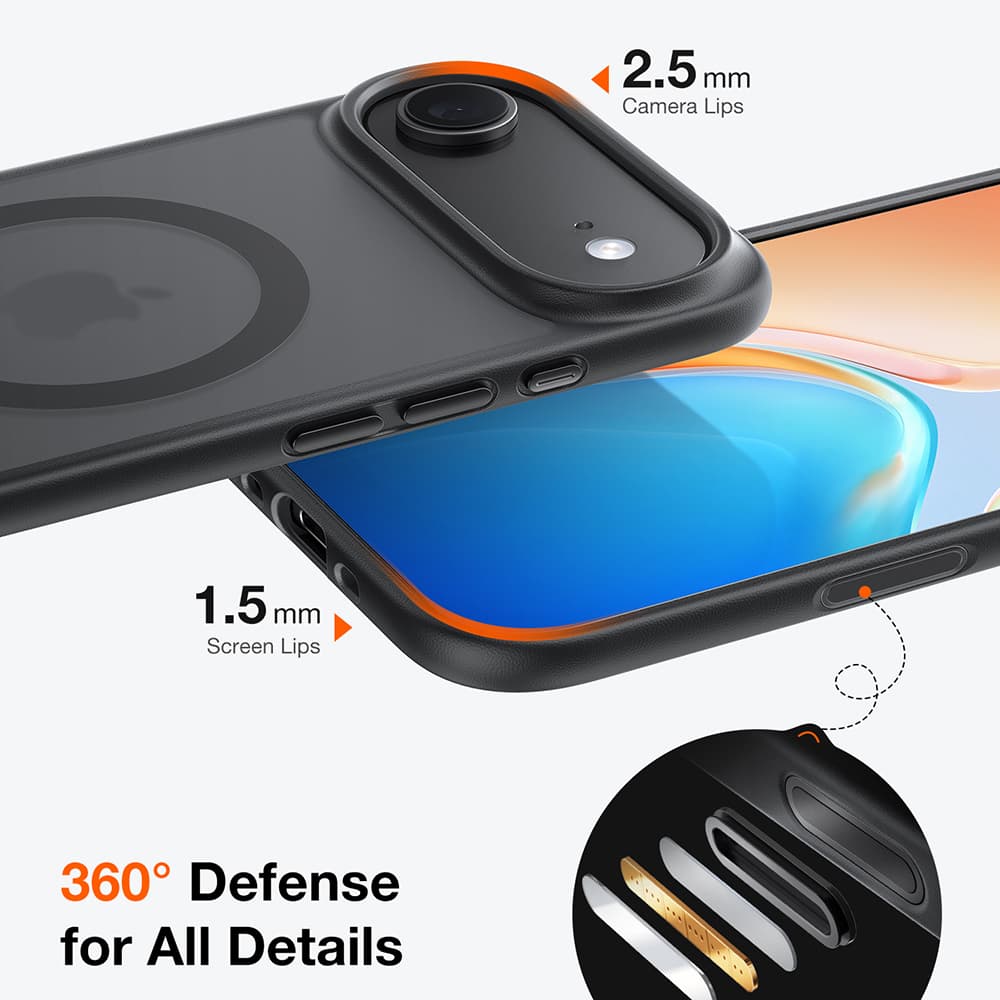 Torras Guardian Magnetic Series pouzdro pro iPhone 17 Air černé - náhled 5