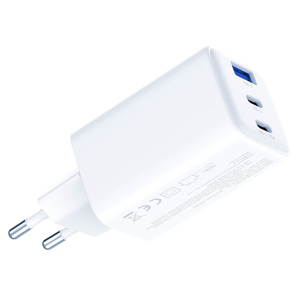 3mk Wall Charger Hyper USB-A/USB-C GaN Technologie 65W QX4+ nehořlavý materiál V0 bílá - náhled 5