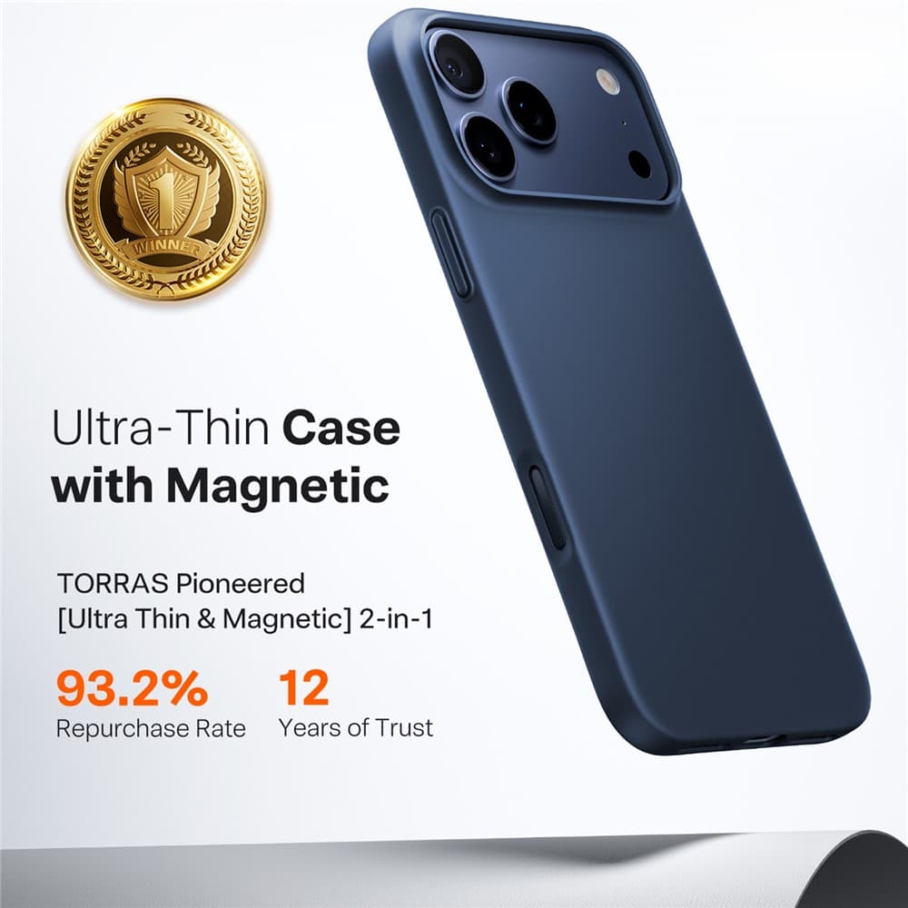 Torras SlimFit MagSafe Series iPhone 17 Pro Max námořnická modrá - náhled 5