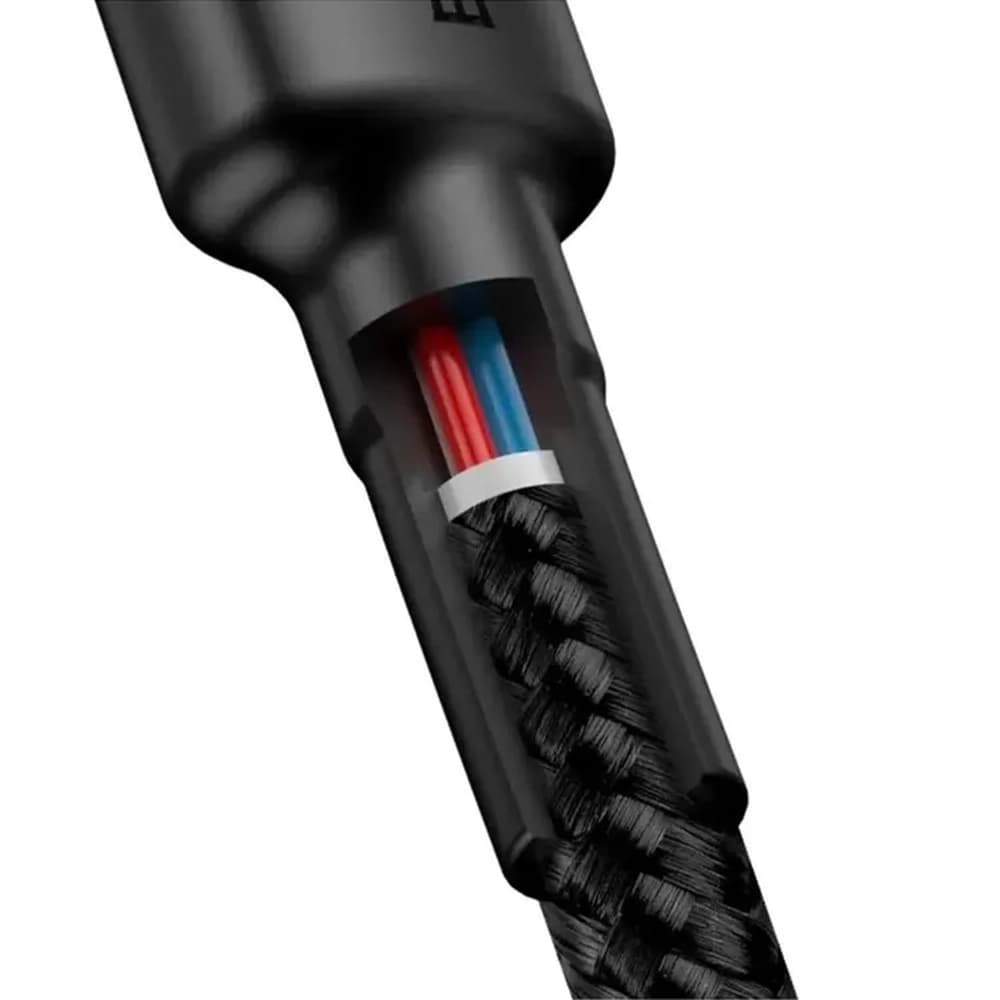 Baseus - (balení 2 ks) datový kabel Cafule (E0418500) - rychlonabíjení, USB-C na USB-C, 60W, 2m - černá / šedá - náhled 5