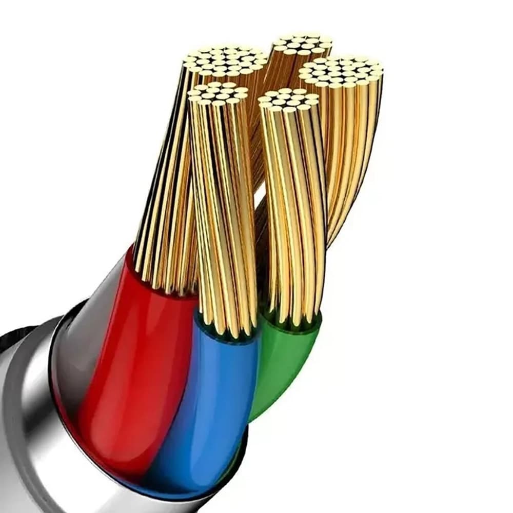 Baseus - (balení 3 ks) datový kabel Cafule (E0418501) - rychlonabíjecí, USB-C na USB-C, 60W, 2m - černá / šedá - náhled 5