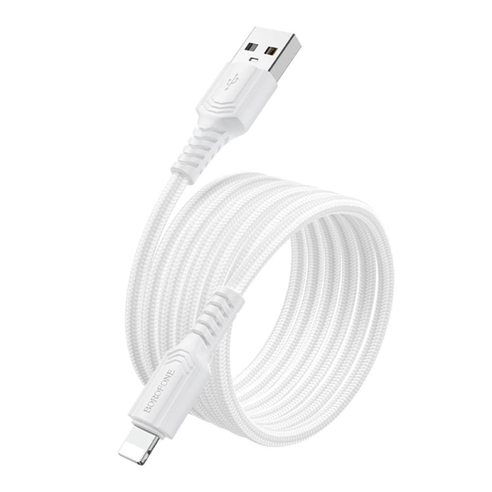 Borofone datový kabel Certain Series BX116 USB na Lightning nylon 2.4A 1m černý - náhled 5