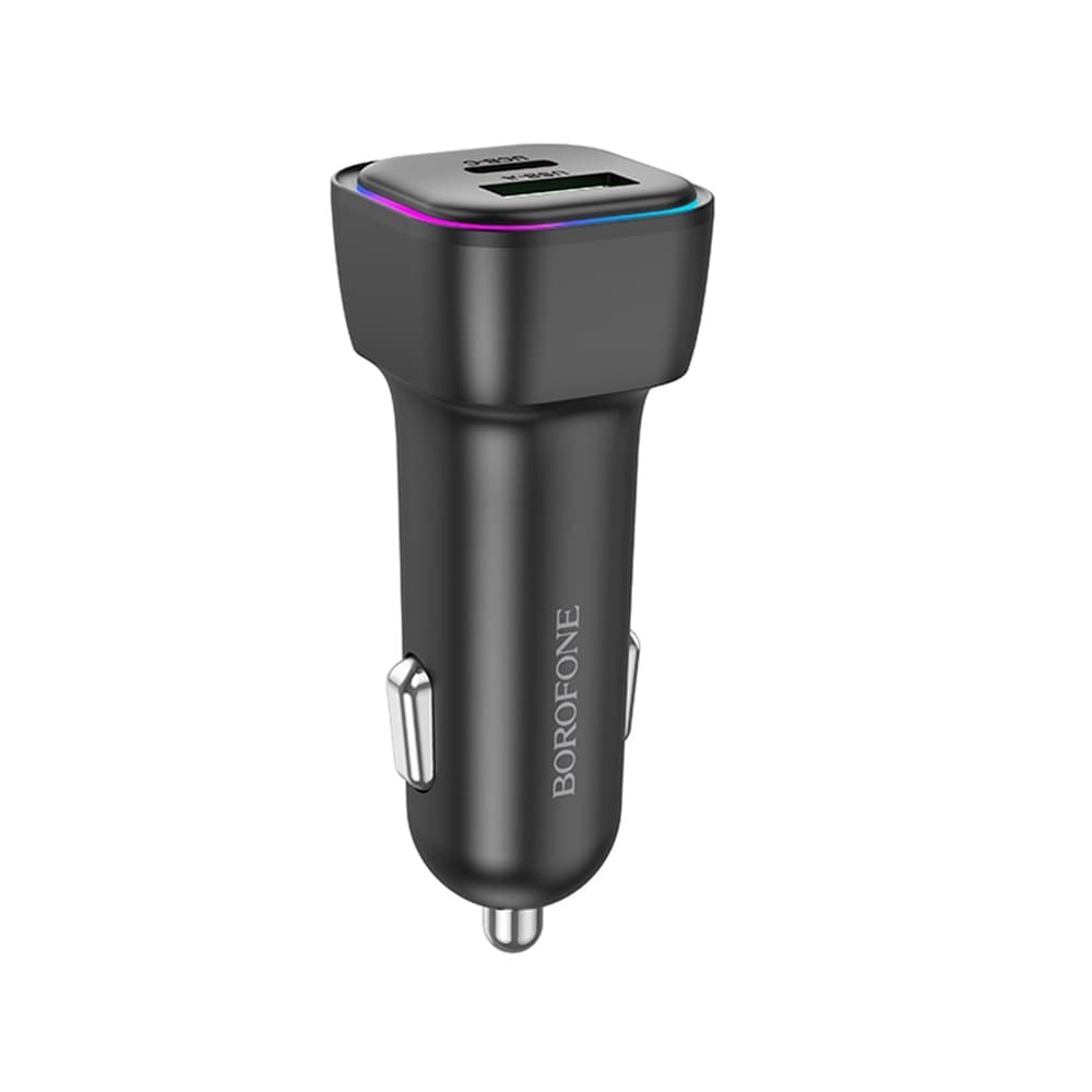 Borofone autonabíječka Trophie BZ28A 1x USB 1x Type-C 30W LED černá - náhled 5