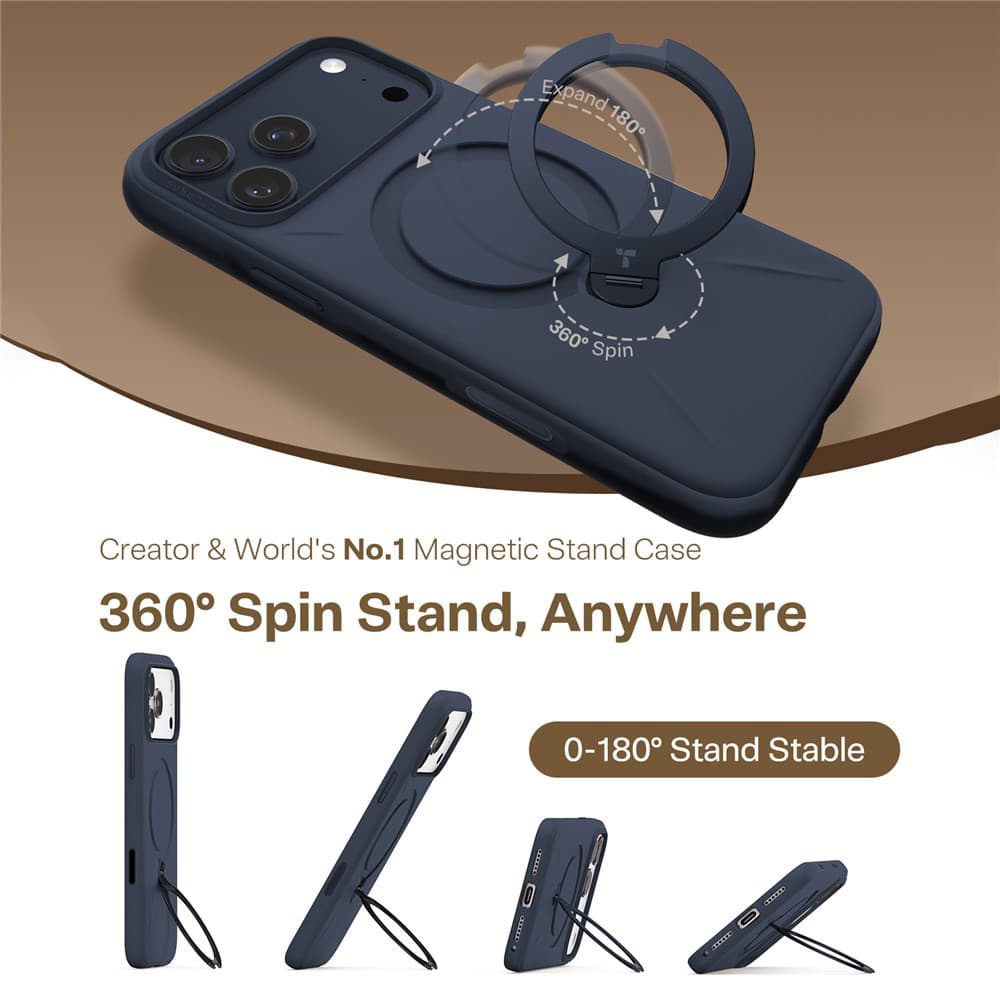 Torras QPRO Silicone Series iPhone 17 Pro tmavě modrý - náhled 5