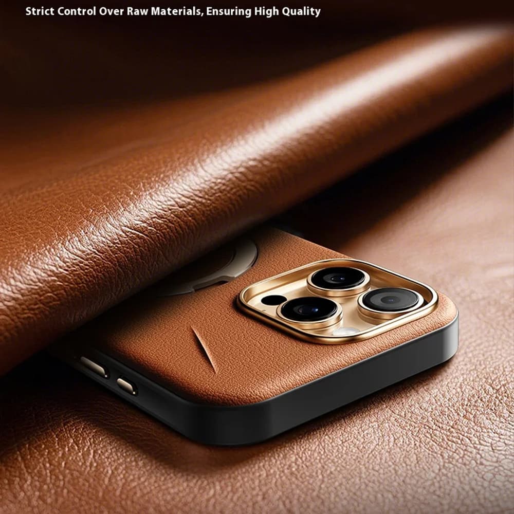 Torras QPRO Leather Series pouzdro iPhone 17 Pro hnědé - náhled 5