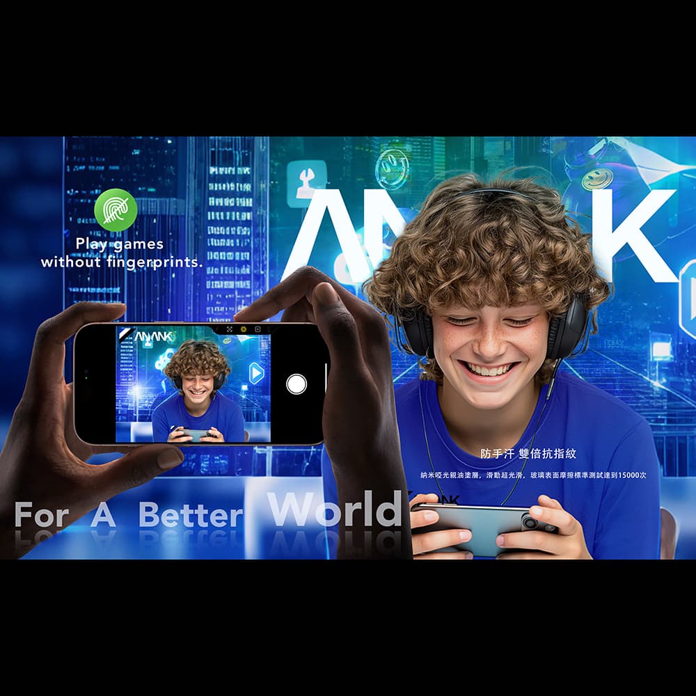 ANANK 2.5D 5X zesílený protiskluzový chránič obrazovky iPhone 17 Pro Max černý - náhled 5