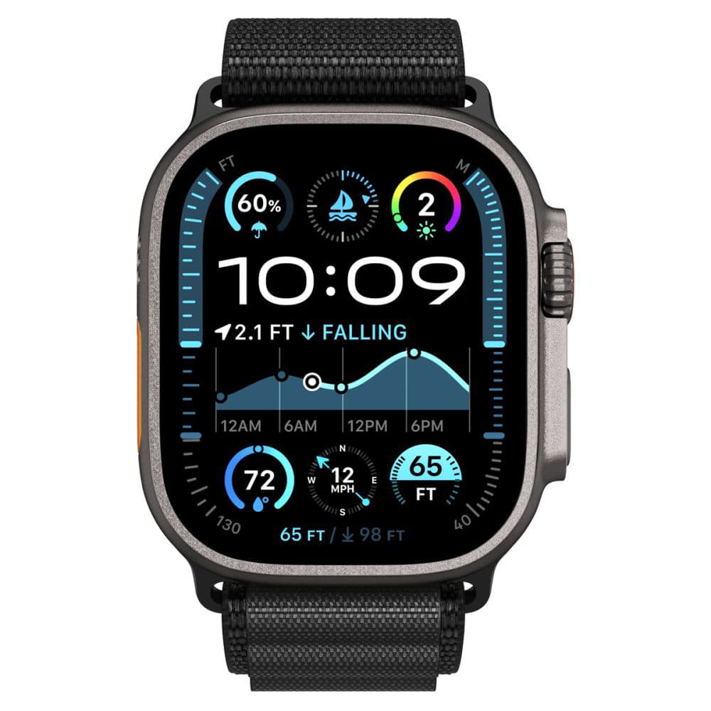 Spigen - řemínek k hodinkám (WBF1) - Apple Watch 6 / 7 / 8 / 9 / 10 / SE / SE 2 / Ultra / Ultra 2 / Ultra 3 (44/45/46/49mm) - černý - náhled 5