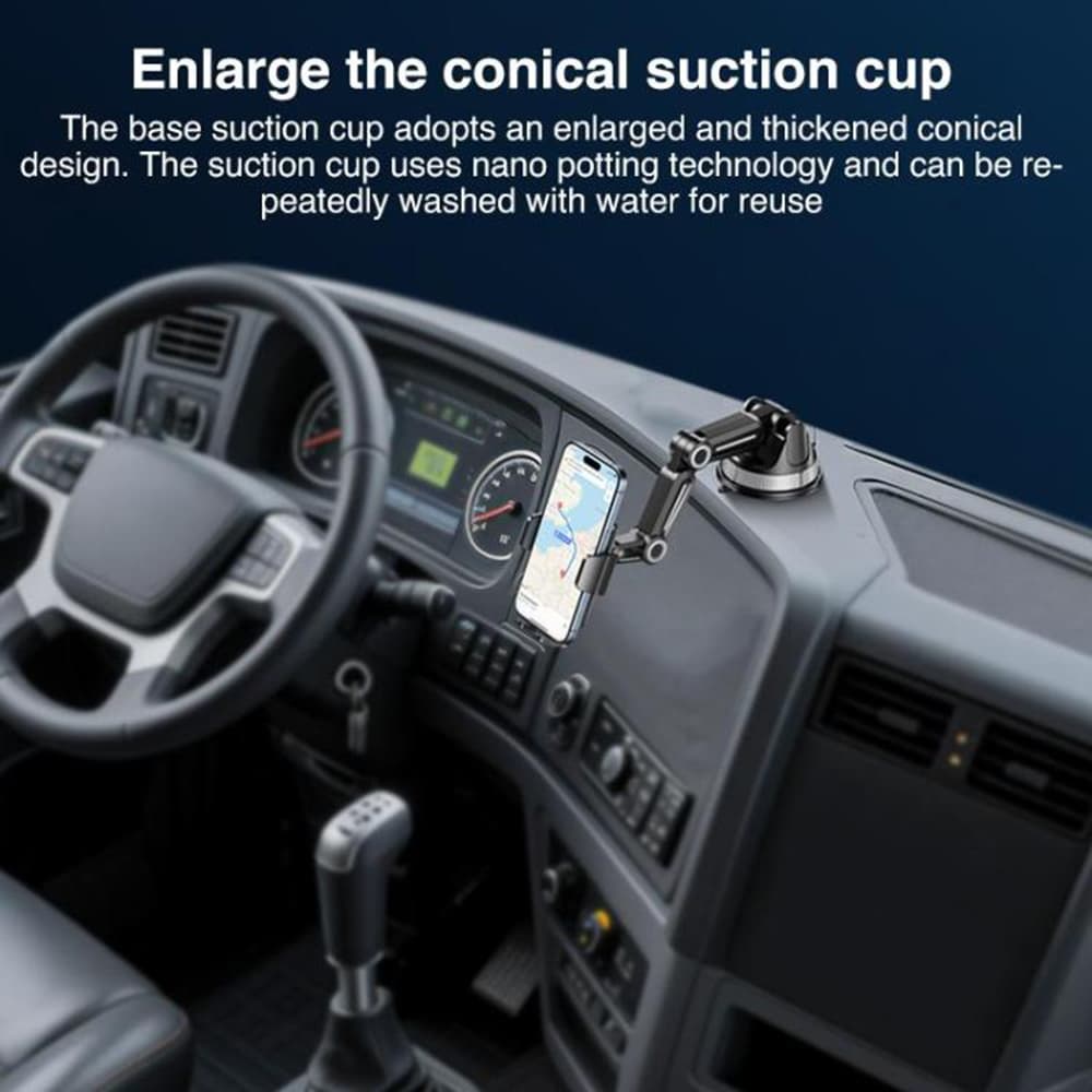 Yesido Car Holder C275 na palubní desku 1260stupňové nastavení 4.7-7.2" telefon černý - náhled 5