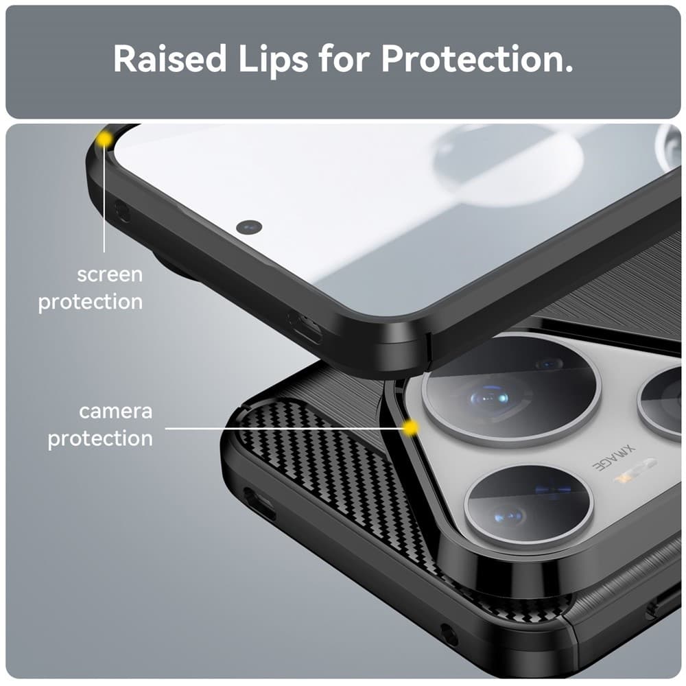 Techsuit Carbon Silicone pro Huawei Pura 80 Pro 80 Ultra černý - náhled 5