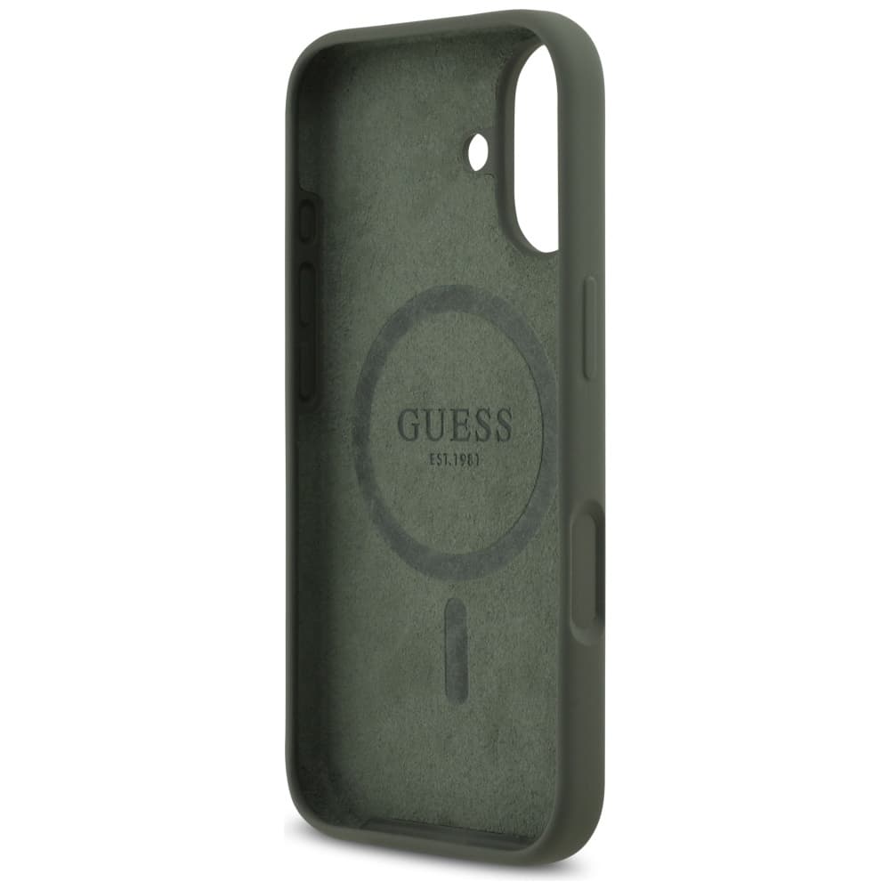 Guess Silicone Triangle Logo MagSafe iPhone 17 Khaki - náhled 5