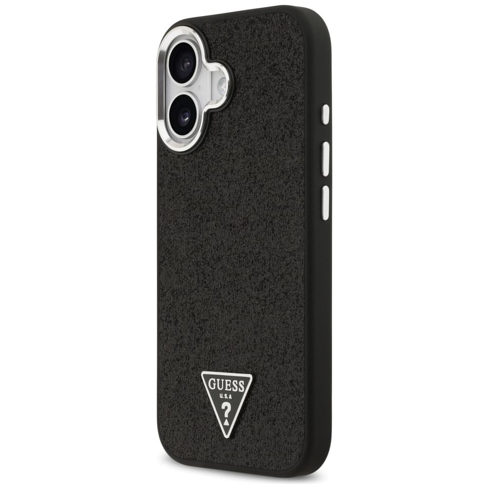 Guess Glitter Triangle Logo MagSafe pro iPhone 17 černý - náhled 5