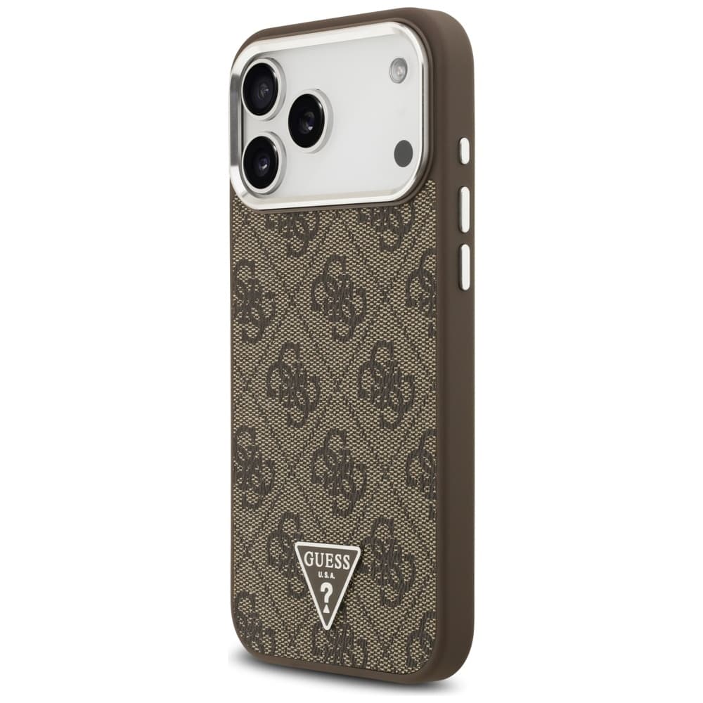 Guess Hardcase 4G Triangle Logo MagSafe iPhone 17 Pro Max hnědý - náhled 5