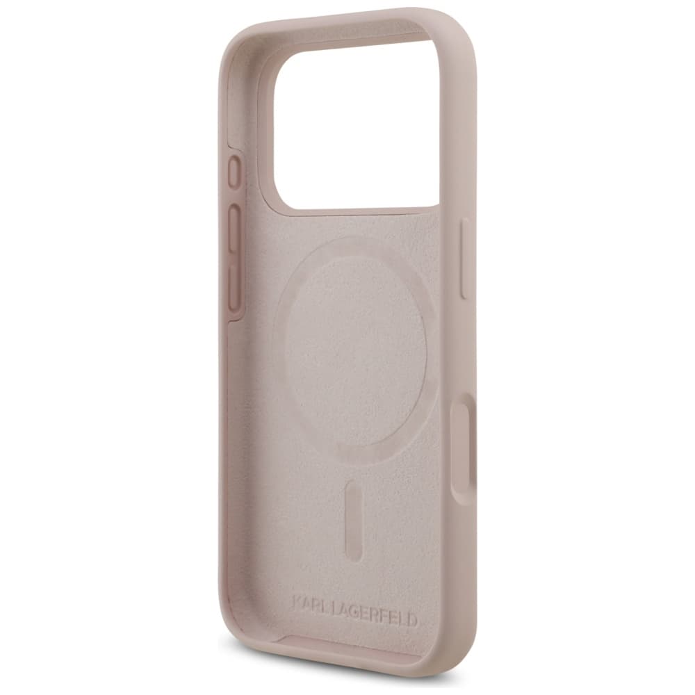 Karl Lagerfeld Silicone Ring MagSafe iPhone 17 Pro růžová Karl&amp;Choupette - náhled 5
