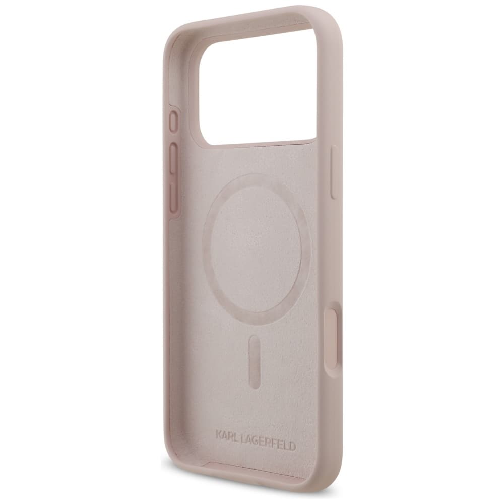 Karl Lagerfeld Silicone Ring MagSafe iPhone 17 Pro Max růžová Karl&amp;Choupette - náhled 5