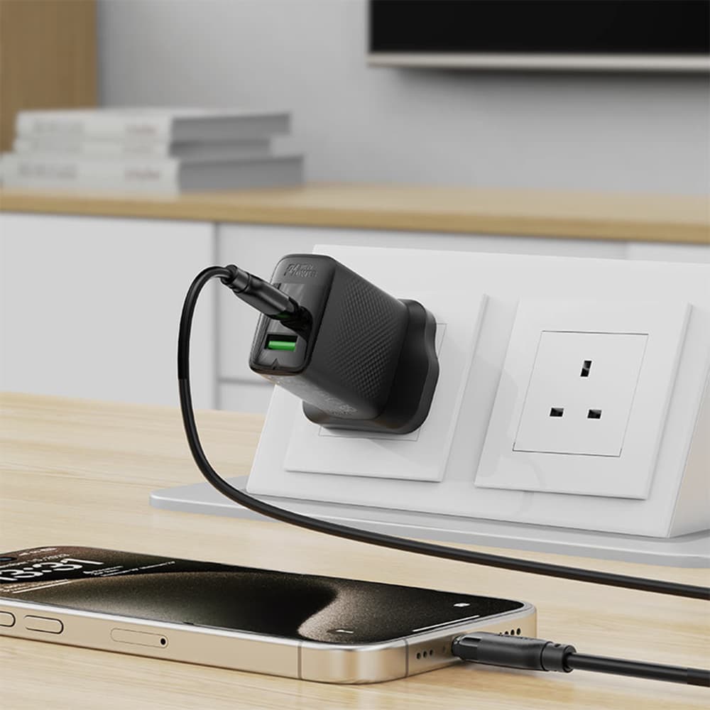 Acefast Datový kabel C16-03 Rychlonabíjecí Type-C na Type-C 60W 3A 1.2m černý - náhled 5