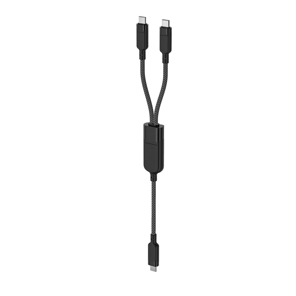 Acefast Data Cable C5-11 Rychlonabíjecí USB-C na 2x Type-C 1.2m černý - náhled 5