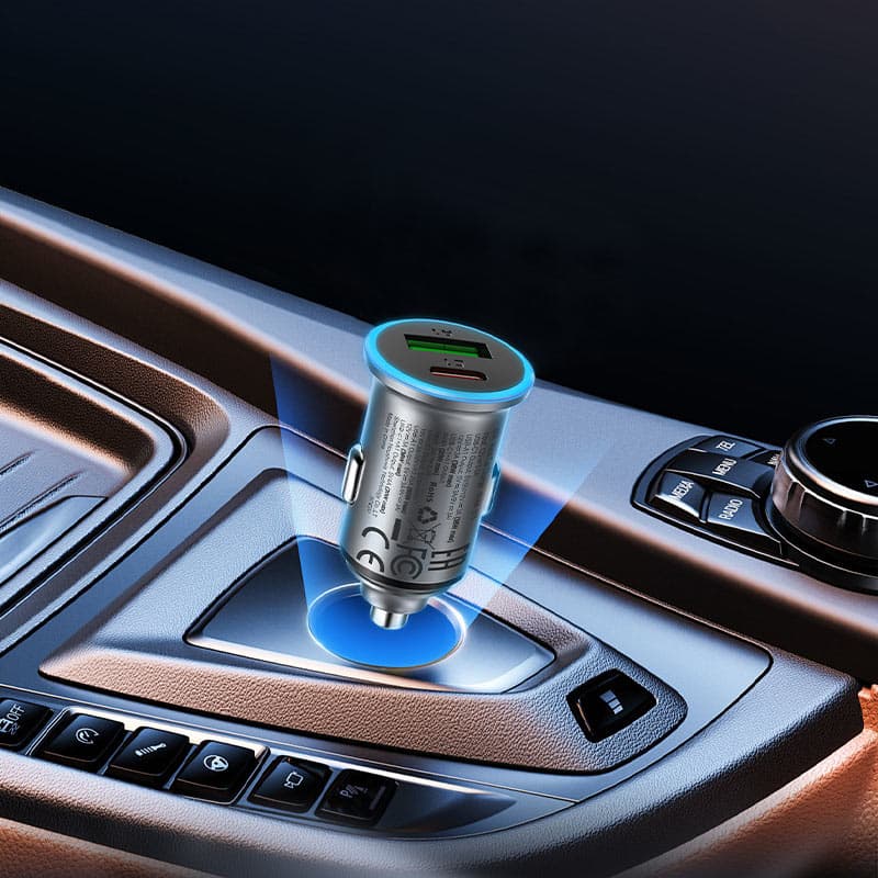 Acefast - nabíječka do auta (B15) - rychlé nabíjení, USB, Type-C, 65W, hliníková slitina - Metal Gray - náhled 5