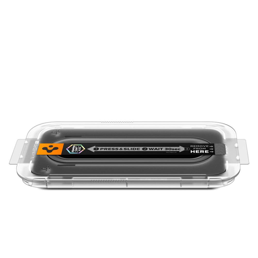 Spigen - Glas.tR EZ-FIT Pro - iPhone 16 Pro / iPhone 17 / iPhone 17 Pro - čirý - náhled 5