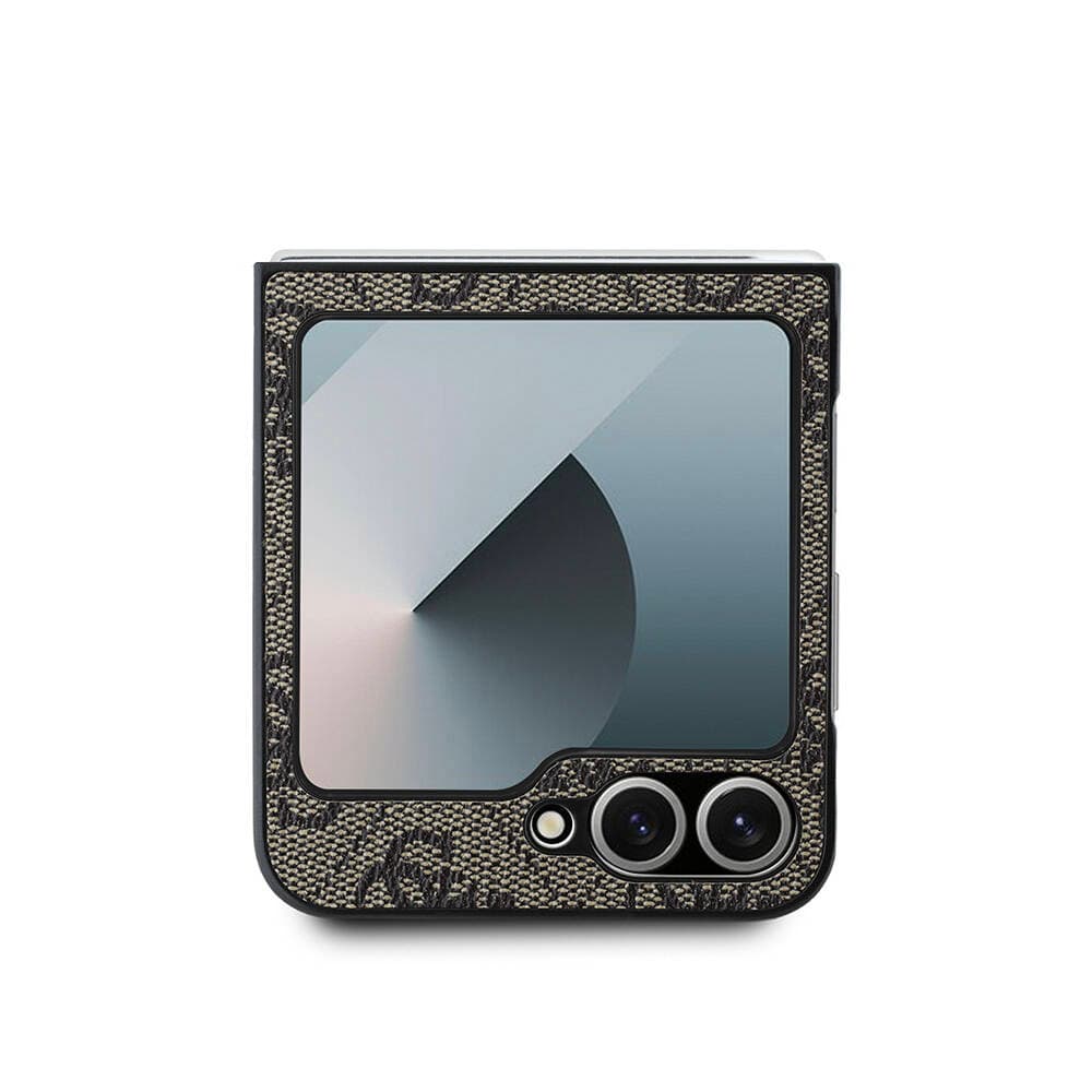 Guess Leather 4G Metal Logo pouzdro Samsung Galaxy Z Flip7 hnědé - náhled 5