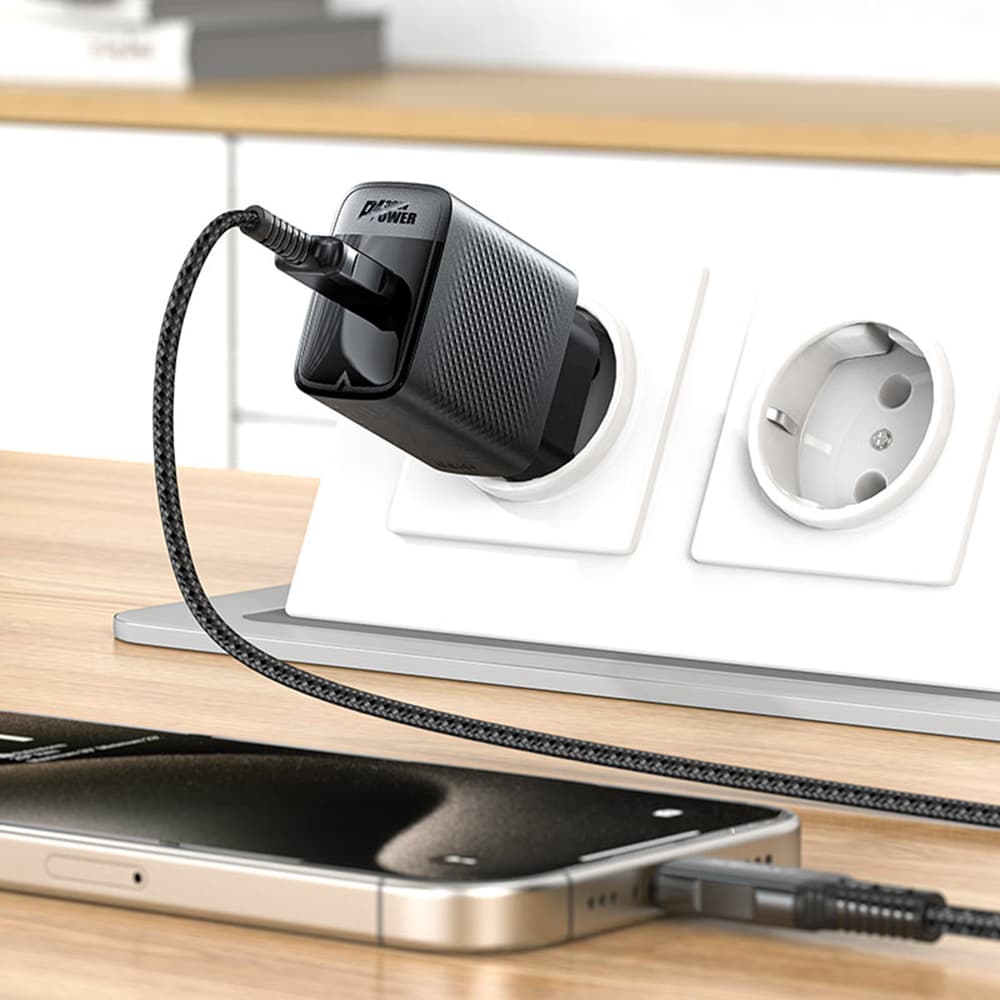 Acefast Wall Charger A102 GaN Rychlonabíječka Type-C PD30W Smart Chip černá - náhled 5