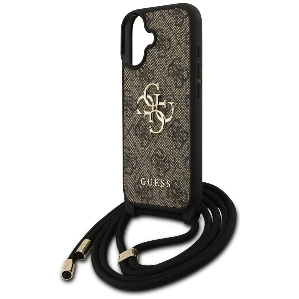 Guess Hardcase 4G CBDY Big Logo s popruhem iPhone 17 hnědý - náhled 5