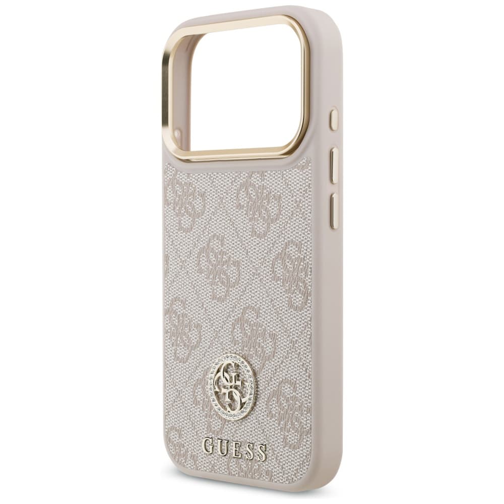 Guess Hardcase 4G Strass Logo &amp; Big Strap iPhone 17 Pro růžová - náhled 5